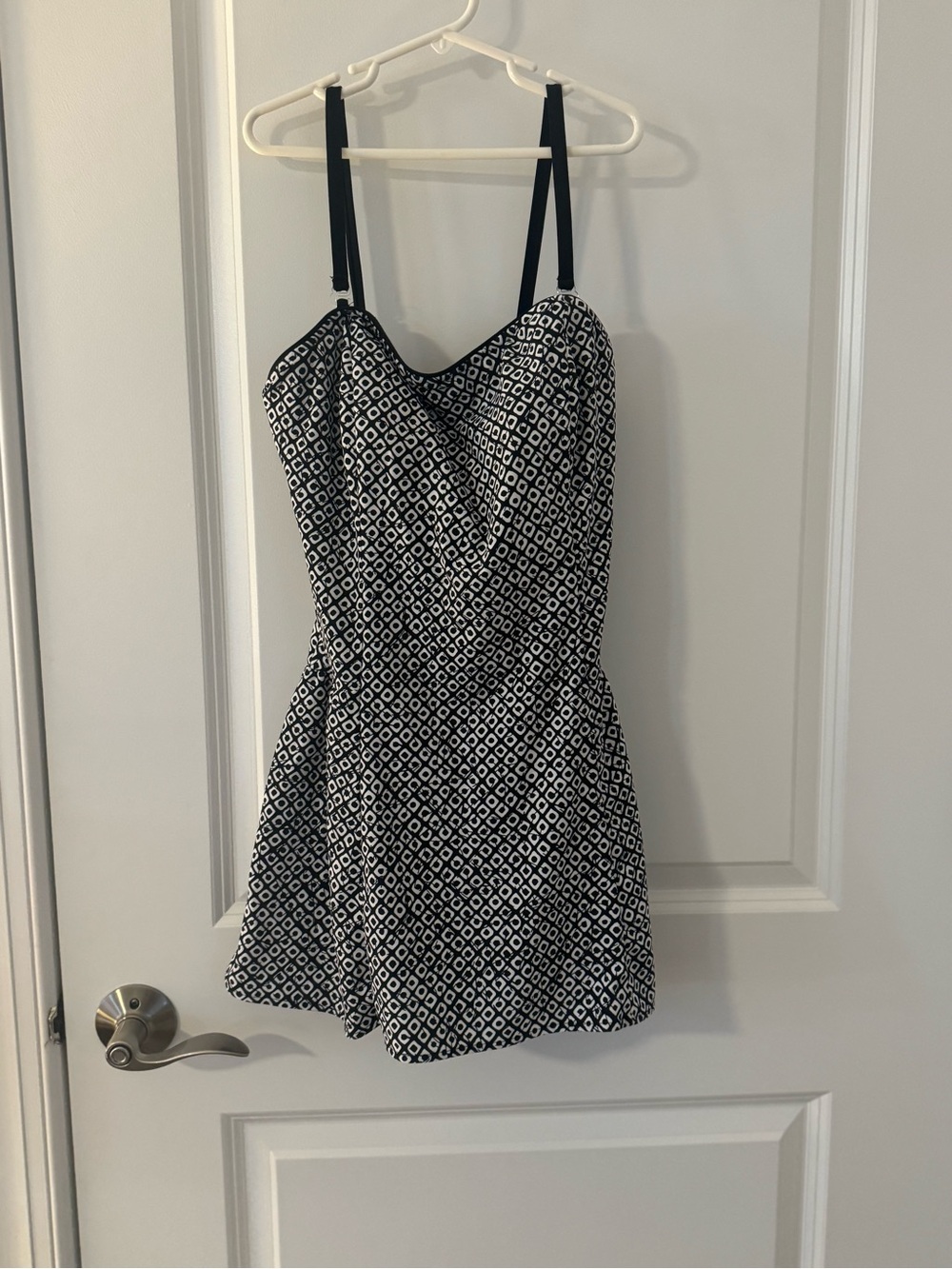 Black & White Geometric Swim Dress